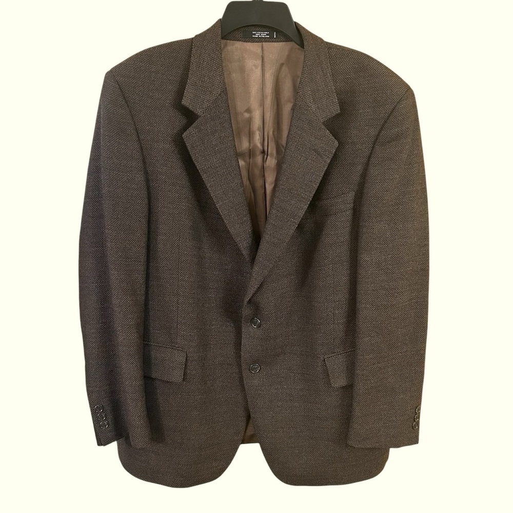 Vintage John Weitz Studio men's tweed two-button wool size 42R Poland Preppy